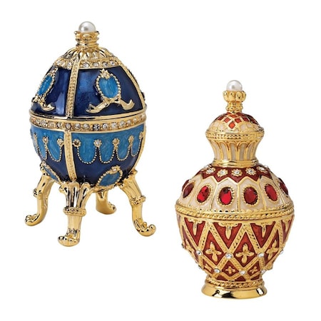 The Pushkin Collection Romanov-Style Enameled Eggs: Set Of Natalia & Svetlana